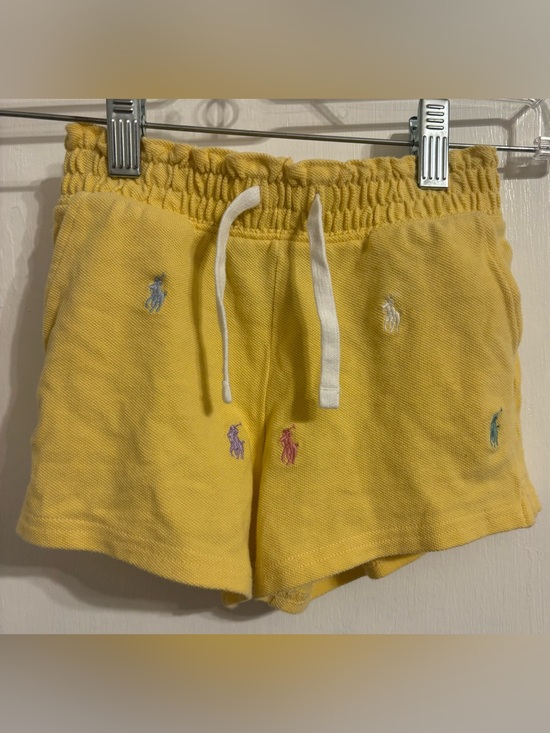 Ralph Lauren Other - Ralph Lauren Yellow Knit Shorts with Multicolor Pony Embroidery